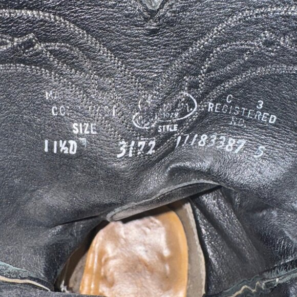 Vtg Justin 3172 Men\'s 11 1/2 B Quill Ostrich Roper Cowboy Boots USA Comb T19 main image 6